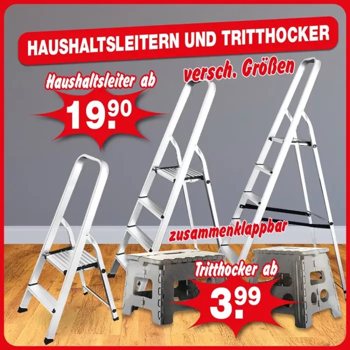 Tritthocker oder Haushaltsleitern