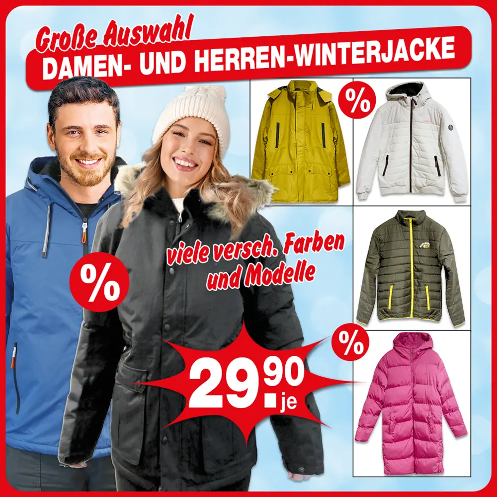 Damen- oder Herren Winterjacken